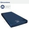 Drive Medical 15076 Decompressing Foam Mattress, Pressure-Relief Support for Homecare & Hospital Beds, High-Density Foam with Removable Cover, 275 Weight Capacity, 80"L x 36"W x 8"H, Blue