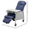 Lumex 3-Position Medical Recliner, Reclining Geri Chair with Wheels, Royal Blue