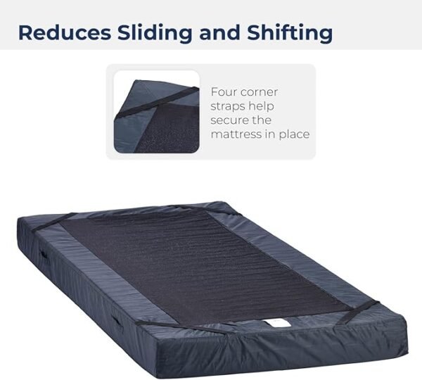 Drive Medical 15076 Decompressing Foam Mattress, Pressure-Relief Support for Homecare & Hospital Beds, High-Density Foam with Removable Cover, 275 Weight Capacity, 80"L x 36"W x 8"H, Blue