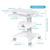 Medical Trolley Cart with Laptop Tray and Oral Scanner Holder, Mobile Workstation on Wheels with a Drawer for Hospital Dental Clinics Beauty Salons (OC-3) | Aviation aluminum, 360° lockable wheels, lockable drawer, 30kg load capacity, universal scanner holder for dental clinic use
