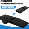 HOMBYS BBL Bed After Surgery for Sleeping with Hole,High Density Foam BBL Mattress with Hole,Brazilian Butt Lift Recovery Pillow After Surgery with Removable Cover (70.9x22.2x8in)