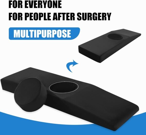 HOMBYS BBL Bed After Surgery for Sleeping with Hole,High Density Foam BBL Mattress with Hole,Brazilian Butt Lift Recovery Pillow After Surgery with Removable Cover (70.9x22.2x8in)