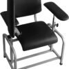 Helsevesen Blood Drawing Phlebotomy Chair, Comfortable Padded Lab Draw Chair with Adjustable Armrest (Black)