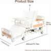 Full Electric Hospital Bed for Home Use – 550 lbs Weight Capacity, Electric Bedpan, Anti-Slip Rails | Remote Control Adjustable Backrest & Legrest for Elderly, Patient Care & Rehabilitatio
