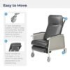 Drive Medical 3 Position Geri Chair Recliner, Reclining Chair with Armrests and Tray, Tan