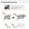 Drive Medical 3 Position Geri Chair Recliner, Reclining Chair with Armrests and Tray, Tan