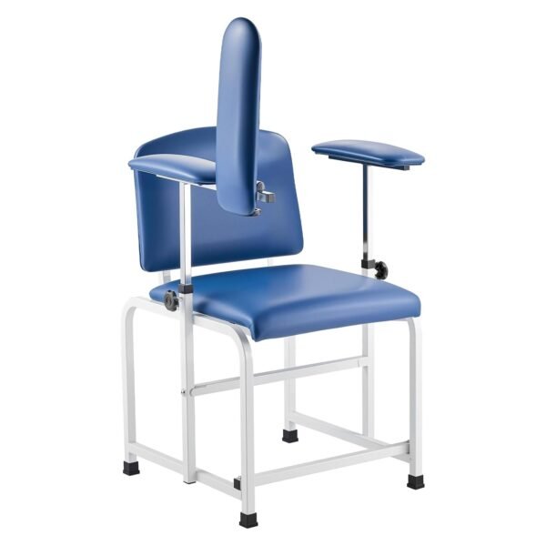VEVOR Phlebotomy Chair, Blood Draw Chair with Adjustable Armrests and Flip Arm, 400LBS Loading Blood Drawing Medical Chair with Soft Padded Seat, Easy-to-Clean PVC Leather for Hospitals, Labs, Clinics