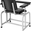 Helsevesen Blood Drawing Phlebotomy Chair, Comfortable Padded Lab Draw Chair with Adjustable Armrest (Black)