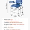 VEVOR Phlebotomy Chair, Blood Draw Chair with Adjustable Armrests and Flip Arm, 400LBS Loading Blood Drawing Medical Chair with Soft Padded Seat, Easy-to-Clean PVC Leather for Hospitals, Labs, Clinics