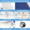 Premium Hospital Bed - 3 Function Full Electric Hospital ICU Bed with 4.7" Memory Foam Mattress Included Jetcon Motor & Control System and Central Locking System with 5" Casters