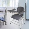 Helsevesen Blood Drawing Phlebotomy Chair, Comfortable Padded Lab Draw Chair with Adjustable Armrest (Black)