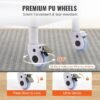 VEVOR Medical Mobile Trolley Cart with 2 Drawers & 3 Trash Cans, 3 Tiers Beauty Salon Rolling Trolley with 4 Silent Wheels & 2 Dirts Bucket & Bowl, Medical Utility Cart for Hospital Dental Clinic Lab