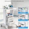 Portable Medical Utility Cart with Drawers & Storage Trays, 4 Quiet Swivel Wheels, 220 LBS Weight Capacity, Mobile Rolling Cart for Hospital, Dental Clinic, Beauty Salon, Spa & Medical Facilities