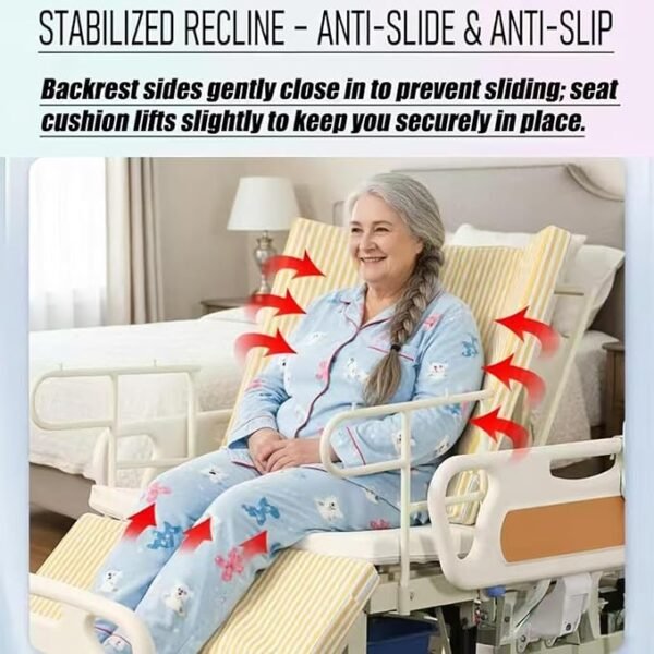Full Electric Hospital Bed for Home Use – 550 lbs Weight Capacity, Electric Bedpan, Anti-Slip Rails | Remote Control Adjustable Backrest & Legrest for Elderly, Patient Care & Rehabilitatio