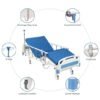 Hospital Bed Electric 2 Function, 5-Inch Locking Casters for Home Hospital Use, 530LBS Loading, with IV Pole, Bed Tray and Mattress