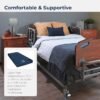 Drive Medical 15076 Decompressing Foam Mattress, Pressure-Relief Support for Homecare & Hospital Beds, High-Density Foam with Removable Cover, 275 Weight Capacity, 80"L x 36"W x 8"H, Blue