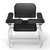 Levida Extra Large Padded Phlebotomy Chair with Adjustable Armrest and Steel Frame - Extra Large PU Leather Blood Drawing Chair for Hospital, Lab, and Medical Facilities (Black)