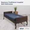 Drive Medical 15076 Decompressing Foam Mattress, Pressure-Relief Support for Homecare & Hospital Beds, High-Density Foam with Removable Cover, 275 Weight Capacity, 80"L x 36"W x 8"H, Blue