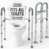 Vive Toilet Safety Rail - Medical Chair for Handicapped & Seniors - Folding Bathroom Frame w/Handles, Arms for Elderly, Disabled - Standalone Grab Bar - Seat Assistance Support Stand Up Assist