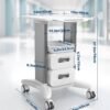 Portable Medical Utility Cart with Drawers & Storage Trays, 4 Quiet Swivel Wheels, 220 LBS Weight Capacity, Mobile Rolling Cart for Hospital, Dental Clinic, Beauty Salon, Spa & Medical Facilities