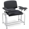 VivaComfort Blue Bariatric Wide Padded Blood Drawing Chair, Phlebotomy Chair with Adjustable Armrest, 35" H x 18" L x 29"W, Blood Draw Chair, Medical Chair, Great for Mommy and Me