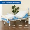 Hospital Bed Electric 2 Function, 5-Inch Locking Casters for Home Hospital Use, 530LBS Loading, with IV Pole, Bed Tray and Mattress