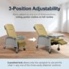 Lumex 3-Position Medical Recliner, Reclining Geri Chair with Wheels, Royal Blue