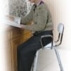 Drive Medical 12455 Adjustable Height Stool with Back and Arms White
