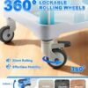 Portable Medical Utility Cart with Drawers & Storage Trays, 4 Quiet Swivel Wheels, 220 LBS Weight Capacity, Mobile Rolling Cart for Hospital, Dental Clinic, Beauty Salon, Spa & Medical Facilities