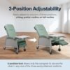 Lumex 3-Position Medical Recliner, Reclining Geri Chair with Wheels, Royal Blue