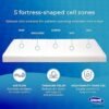 Invacare Hospital Bed Mattress, Fluid-Resistant Removable Cover, Long Term Care Pressure Redistribution Medical-Grade Foam Mattress, 5 Fortress Shaped Cells, Made in The USA (36x80x6 Inches)
