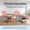 Lumex 3-Position Medical Recliner, Reclining Geri Chair with Wheels, Royal Blue
