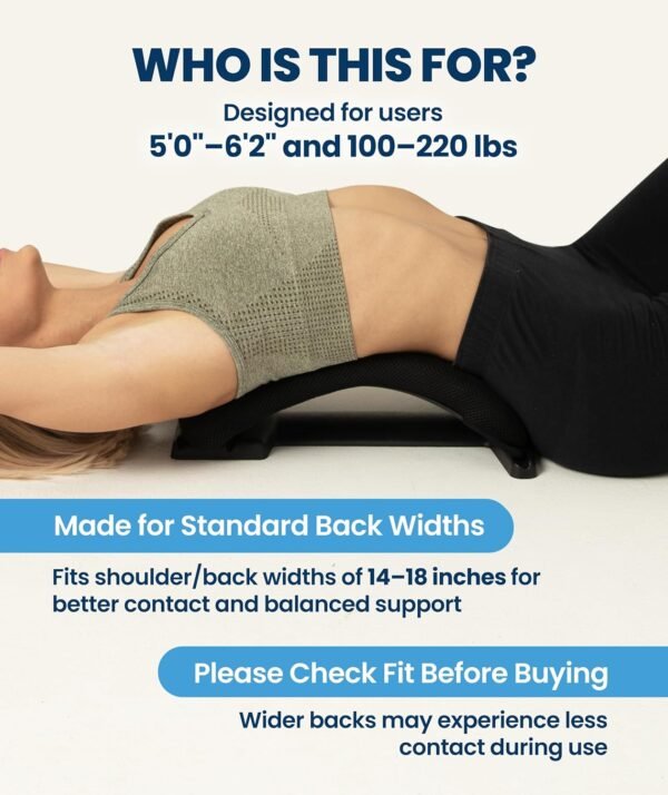 Everlasting Comfort Lumbar Support Board Back Stretcher for Lower Pain Relief - Adjustable Spine Decompression with 88 Acupressure Nodes - Back Cracking Device with Chair Strap for Posture Correction