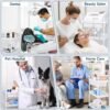 Medical Carts with Wheels 3-Tier Mobile Trolley Cart 100 LBS Max Load Medical Rolling Utility Cart with Drawers Dirt Basin Storage Buckets for Hospital Dental Clinic Lab Salon Home