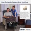 Drive Medical 3 Position Geri Chair Recliner, Reclining Chair with Armrests and Tray, Tan