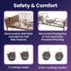 ProHeal Full Electric Hospital Bed Package for Home Use and Seniors - with Foam Mattress, Half Rails - Multi Function Adjustable Medical Bed - One Box Package