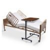 Electric Hospital Bed for Home Use - Includes Foam Mattress, Half Rails, Overbed Table - Medical Bed Set for Long Term Care - 36" x 80"