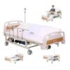 Falluk Full Electric Hospital ICU Bed for Home Use with 10 Fuctions, Lateral Tilting Features, with Remote Control, Individual Locking, IV Pole, Mattress, Quiet Wheels, Dining Table Board