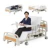Premium Full Electric Hospital Bed for Home Use with Lateral Tilting Function, 10-Function Medical Beds with 5 Adjustable Positions, CPR Flat, 5" Locking Casters, Mattress & IV Pole, 550 lbs Capacity