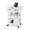 Medical Carts with Wheels 3-Tier Mobile Trolley Cart 100 LBS Max Load Medical Rolling Utility Cart with Drawers Dirt Basin Storage Buckets for Hospital Dental Clinic Lab Salon Home