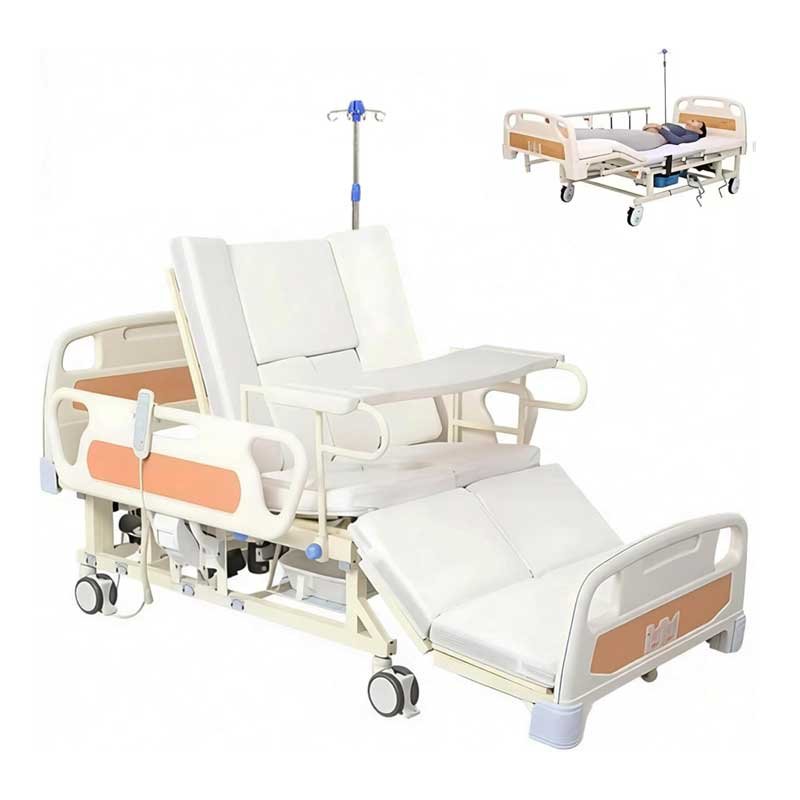 Full Electric Hospital Bed for Home Use – 550 lbs Weight Capacity, Electric Bedpan, Anti-Slip Rails | Remote Control Adjustable Backrest & Legrest for Elderly, Patient Care & Rehabilitatio
